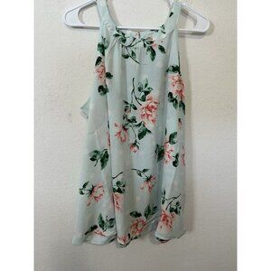 Torrid Blue Floral Sleeveless Gaze Goddess Cami Shirt Size Large (0)